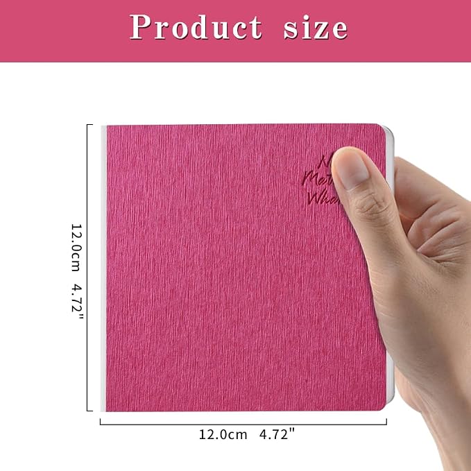 Rosered Hardcover Sketchbook Square Hardbound Sketch Journal 4.7 x 4.7 Inch 42 Sheets Art Book 250GSM Ultra Smooth Paper Ideal for Pencils,Water Color Pen,Marker Pen