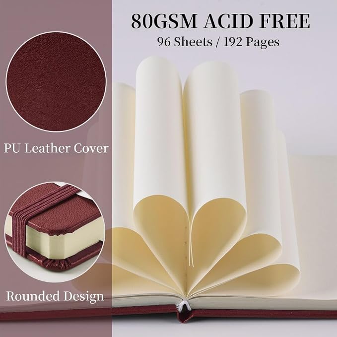 5x5 Pocket Sketch Book,80gsm Hardcover Art Sketchbook for Drawing Journal