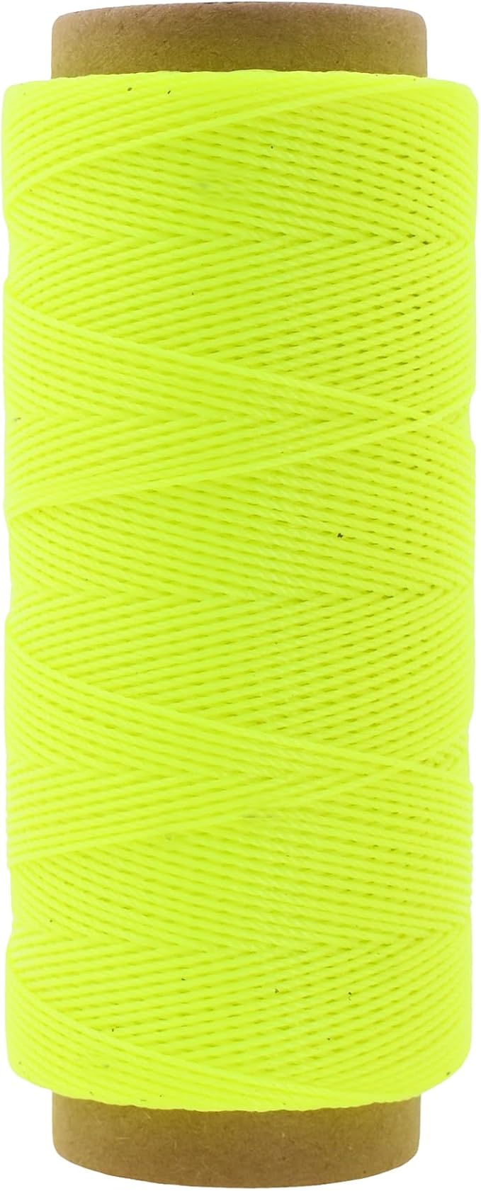 Mandala Crafts 50M 1mm Lime Green Round Waxed Thread for Leather Sewing