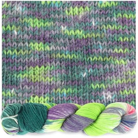 Katech 6 Pack Wool Yarn for Crocheting-Sock Yarn for Knitting Green-Gray