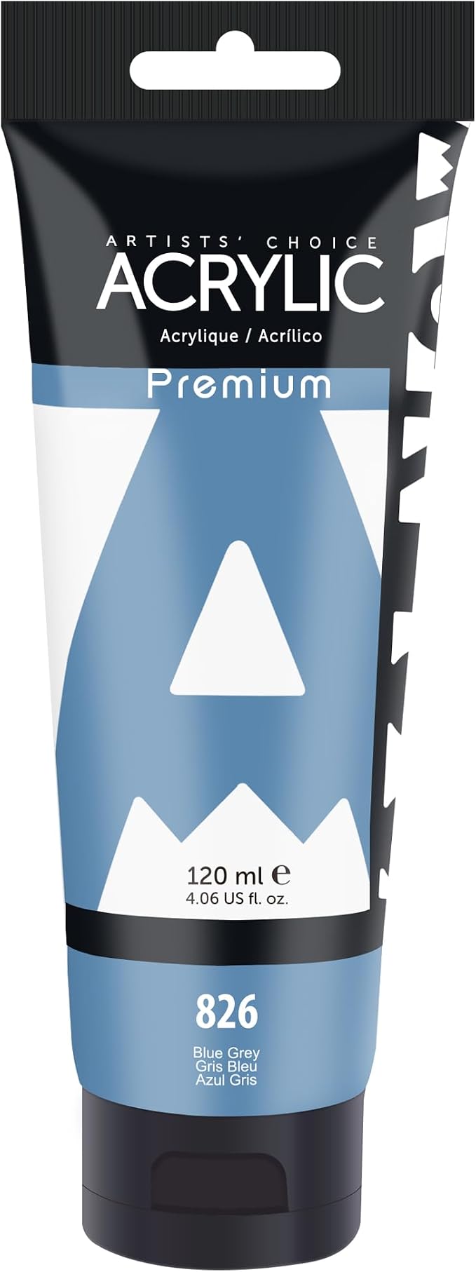 AUREUO Blue Grey Acrylic Paint, 4 Fl Oz / 120ml Single Tube, Greyish Blue Rich Pigment Art Craft Paints for Canvas, Rocks, Wood, Ceramic, Fabric - Art Supplies for Beginners, Professionals, Artists