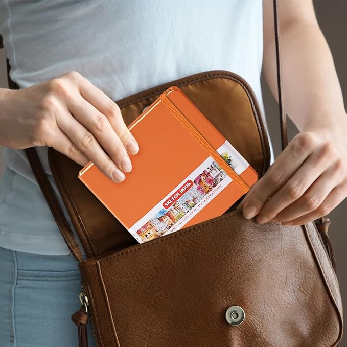 5x5 Pocket Sketch Book,80gsm Hardcover Art Sketchbook for Drawing Journal