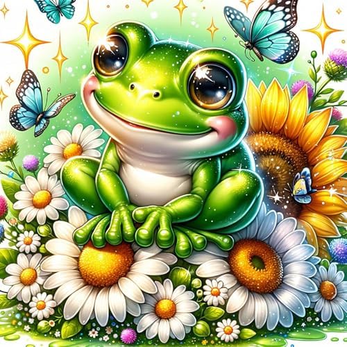 Axquilon Frog Diamond Art Kits for Adults 12x12 inch