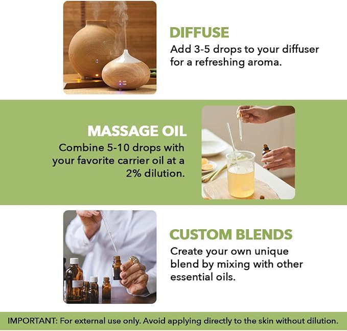 Majestic Pure Peppermint Essential Oil for Diffuser - 1 Fl Oz | 100% Pure & Natural Essentials Oils for aromatherapy, massage blends and DIY home fragrance projects, Massage and room sprays