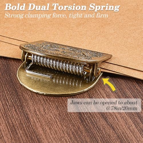CRASPIRE Travelers Note Book Clip Alloy Vintage Flower Butterfly Theme Metal Antique Bronze Decorative Journal Page Binder Clips for TN Travelers Art Journaling Reading Decoration Accessories