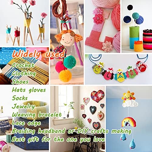 Soft 20 Colors Classic Crochet Thread 20 Pack,100% Cotton (Than-972-722)