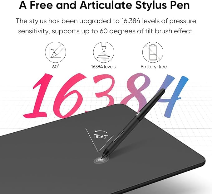 XPPen Deco 01 V3 10x6 Drawing Tablet, 16K Battery-Free Stylus, 8 Keys | Battery-Free Stylus, 8 Keys for Digital Art, Teaching, OSU, Mac, PC, Android, Chromebook, Designed for Beginners