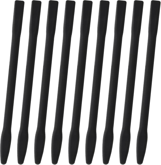 Gartful Colored Silicone Stir Sticks, Epoxy Resin Mixing Sticks Reusable Stirring Rods for Art Supplies, DIY Crafts Resin, Paint Mixing, Craft Supplies, Tumbler Making, Face Mask Spatula,Black