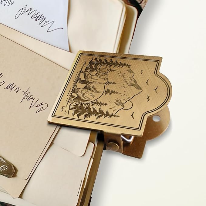 ANATTASOUL Forest Bear Travel Journal Clip for DIY Use
