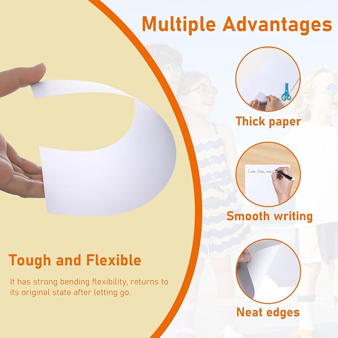Guakicae 40 Sheets Bright White Cardstock 8.5 x 11 Printer Paper 75lb