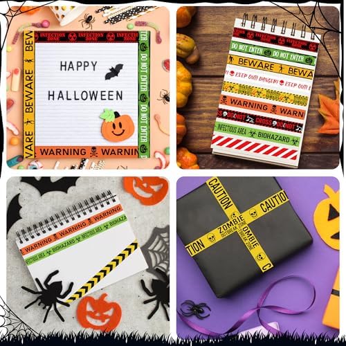 12 Rolls Halloween Horror Decorative Tapes for Scrapbooks
