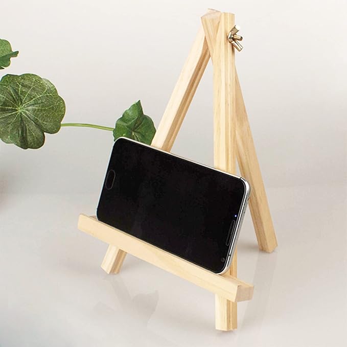 Tosnail 12 Pack 9 Inches Art Easel Stand Tabletop Wooden Display Stand Photo Holder Display Stand for Artist, Students, Adults, Kids Painting