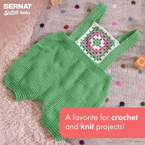 Bernat Softee Baby Yarn for Crocheting Soft, Princess Pebbles, 3-Pack