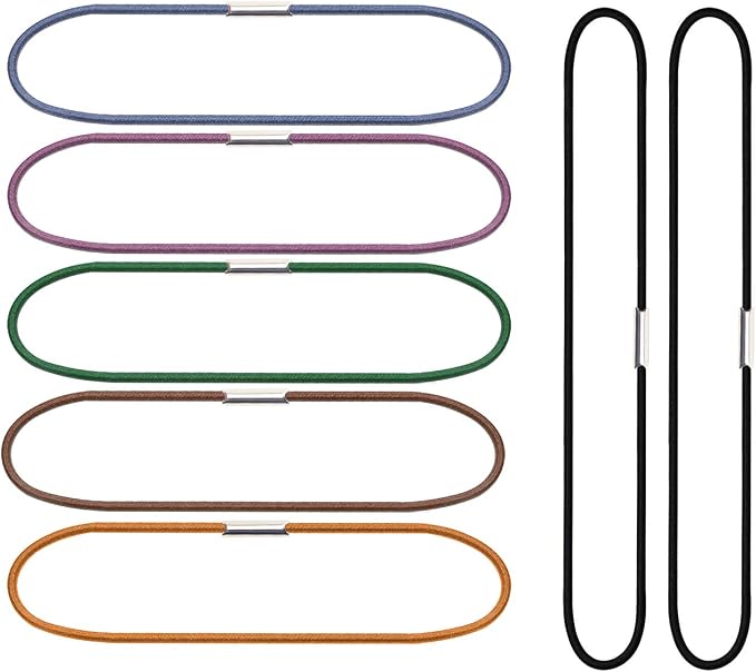 Mini Skater 7 Random Color Notebook Elastic Spring Bands Connecting Insert Refill Replacement Strap Bands Accessories for Travel Journal, 7Pcs