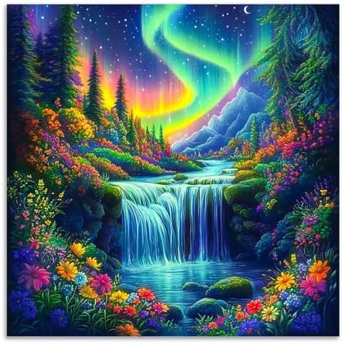 Waterfall Diamond Art Kits for Adults Beginners 14x14 in, DIY Craft Gift