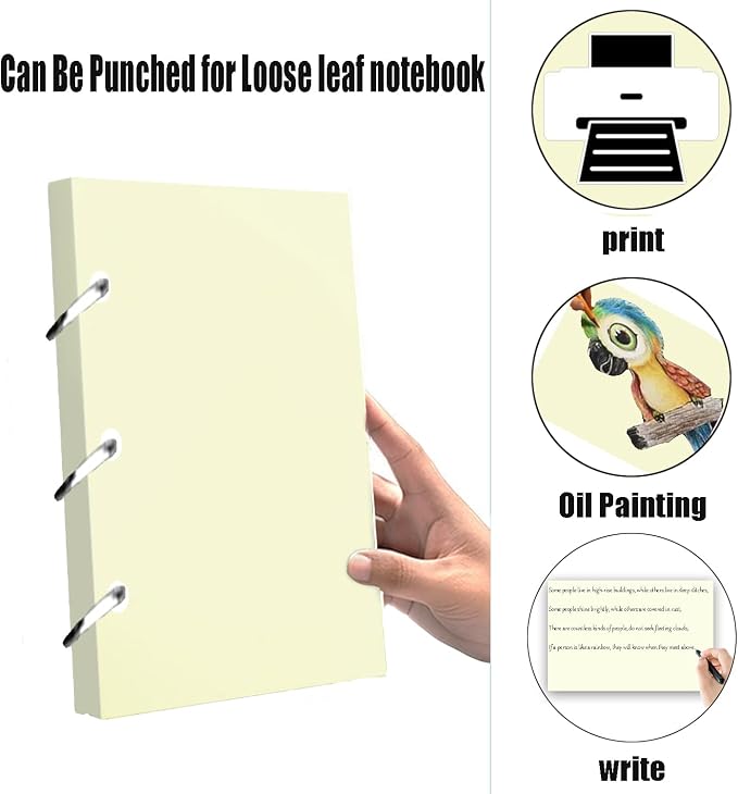 Ivory Color Cardstock Paper, 50 Pack, 5x7 Inches, 92lb