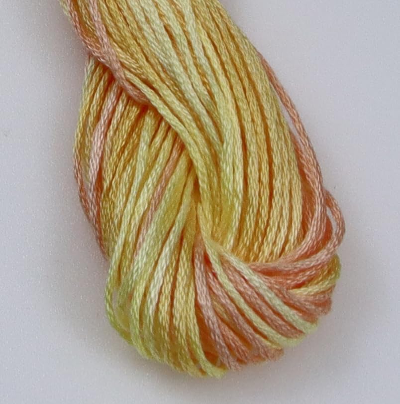 KCS Big skeins of 25 Meters Size 25 Color Variegated Cross Stitch Stranded Threads,6 skeins,4090
