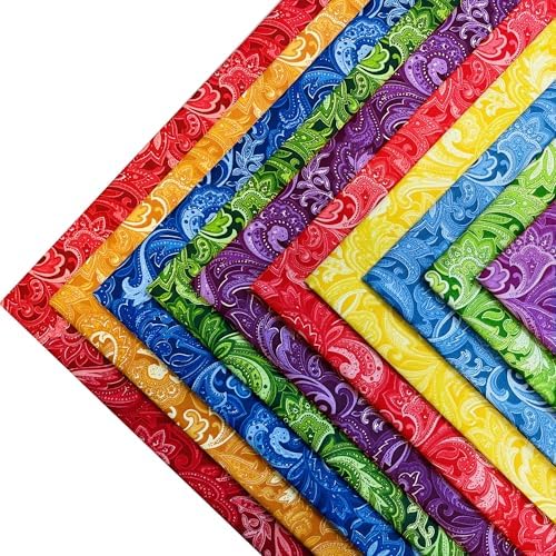 4"x4" 200pcs Cotton Fabric Squares for Sewing Quilting Supplies- Paisley