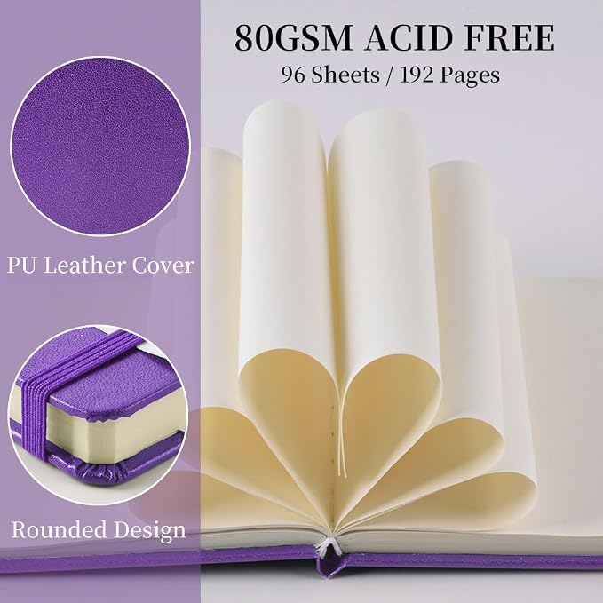 5x5 Pocket Sketch Book,80gsm Hardcover Art Sketchbook for Drawing Journal
