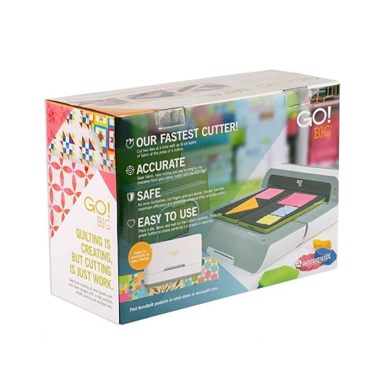 AccuQuilt GO! Big 55500 Electric Fabric Cutting System - Black - 19 x 11 x 6 inches