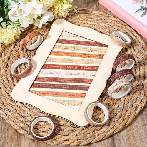 8 Rolls Arts Adhesive Tapes, Vintage Washi Tape Set