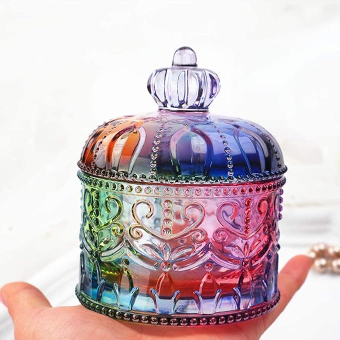 Vintage Jar Resin Mold with Lid Silicone Storage Box Mould for Epoxy Casting DIY Resin Crafts Kits Rustic Bottle Display Jewelry Trinket Container Candle Holder Home Decor Organizer Gift