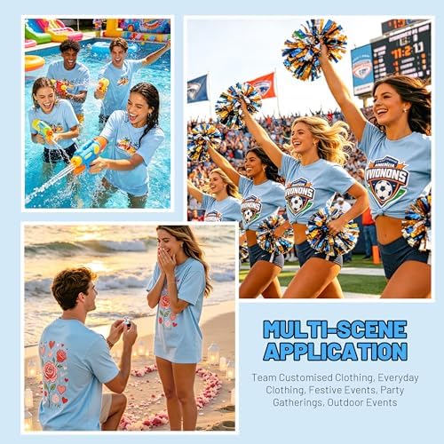 Joyclub 5 Pack Sublimation Shirts Blanks Bulk Polyester Unisex S-2XL | Wholesale crew neck short sleeve for heat transfer and vinyl; mixed sizes simplify team, event and small-batch planning gifts