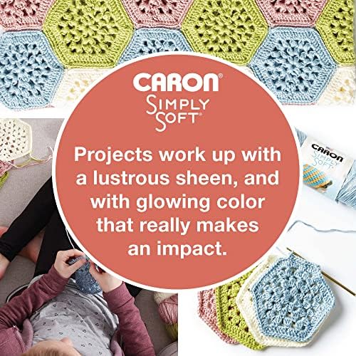 Caron Simply Soft Tweeds Yarn for Crocheting, Taupe, 3-Pack