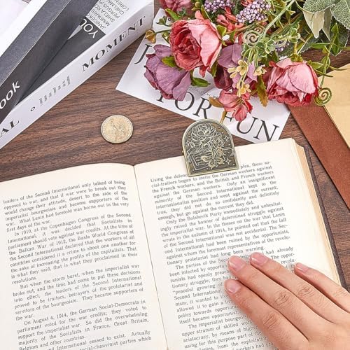 CRASPIRE Travelers Note Book Clip Alloy Vintage Flower Butterfly Theme Metal Antique Bronze Decorative Journal Page Binder Clips for TN Travelers Art Journaling Reading Decoration Accessories