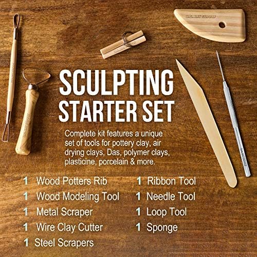 U.S. Art Supply Pottery & Clay Tools Set (12-Piece)