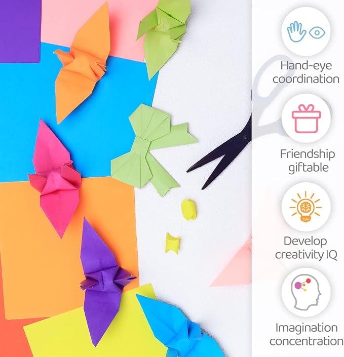 IOOLEEM Origami Paper, 200 Sheets, Green Origami Paper, 6 Inch Square, Double Sided Colored Paper for Crafts DIY Party & Decoration
