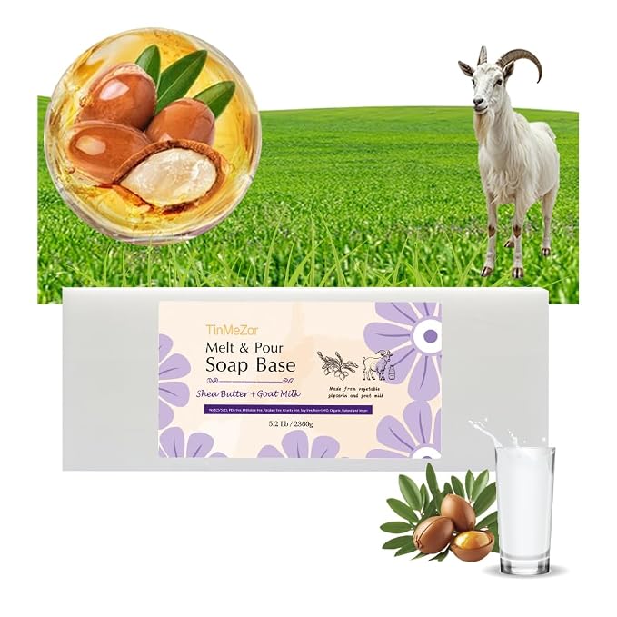 Shea Butter Goat Milk Soap Base for Soap Making,SLS Free 5.2 lbs