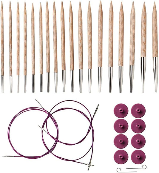 Knit Picks Sunstruck Wood Interchangeable Knitting Needles Set - US 4-11
