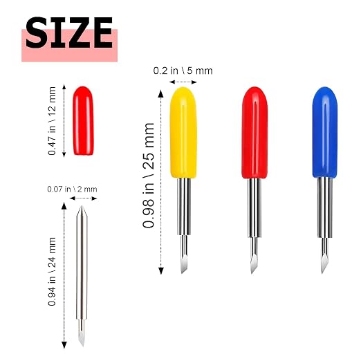 THANMAO 40 Pcs Replacement Blades Compatible with Explore Air 2/Air 3 /Maker/Maker 3/4 Cutting Machines - includ 10PCS Fine-Point Blades, 20PCS Standard Blaeds and 10PCS Deep Cutting Blades