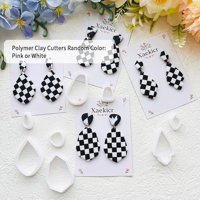 Organic Polymer Clay Cutters Set – Molds, Clay Cutters for Polymer Clay, Clay Earring Tools