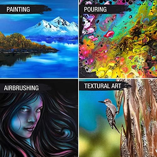 U.S. Art Supply 16"x16" Stretched Canvas for Painting, Gallery Depth 3-Pack | Large, 1-1/2" Thick - 12oz Acrylic Gesso Triple Primed, Professional Artist Quality, 100% Cotton - Oil, Pouring Paint
