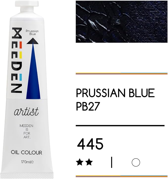 MEEDEN Artist Grade Oil Paint: Prussian Blue - 170ml/5.7oz Tube | Professional Art Paints and Supplies for Canvas Painting
