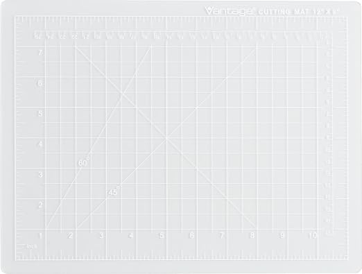 Dahle Vantage 10680 See-Through Premium Self-Healing Cutting Mat, 9"x12", 1/2" Grid, 5 Layers for Max Healing, Perfect for Crafts & Sewing, Clear