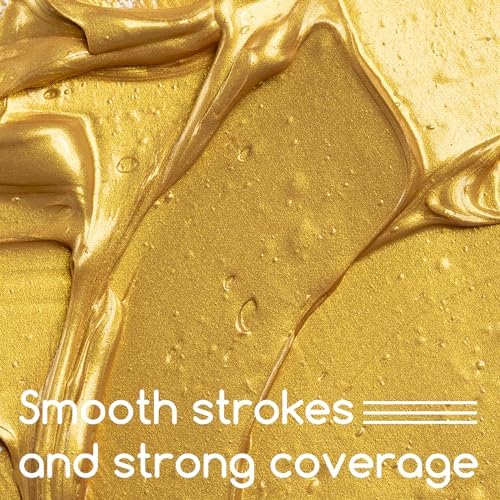 MEEDEN Metallic Gold Acrylic Paint: 1L /33.8oz Gold Paint Gloss Finish