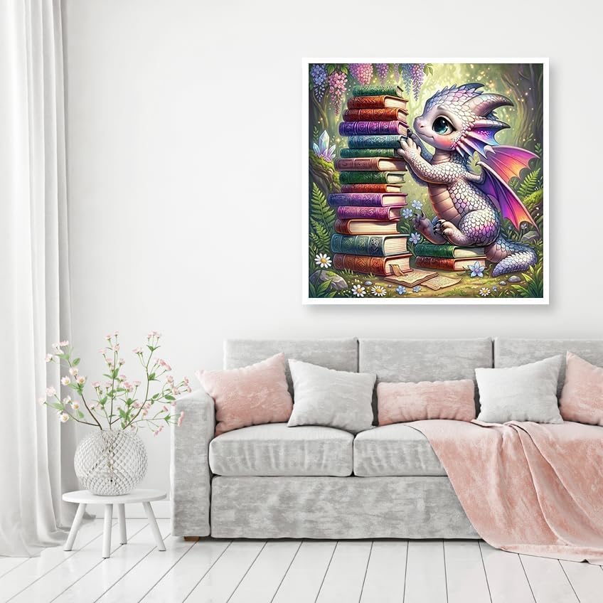 WNPOKN Dragon Diamond Art Kits for Adults 13.8x13.8Inch