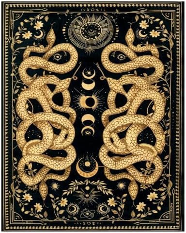 xcemhil Snake Paint by Numbers Kit for Adults Beginner, Snake Paint by Numbers for Adult, Acrylic Paint by Number Kits Suitable for Home Wall Art Decor Gifts 16x20 Inch