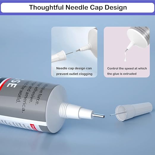 B7000 Adhesive Rhinestones Glue for Crafts, 2PCS 110ml / 3.7 fl oz with 5 Dotting Pen Tool, Wax Pencil and Tweezer, Jewelry Glue for DIY Craft, Makeup, Shoes, Jewelry Making, Nail Art