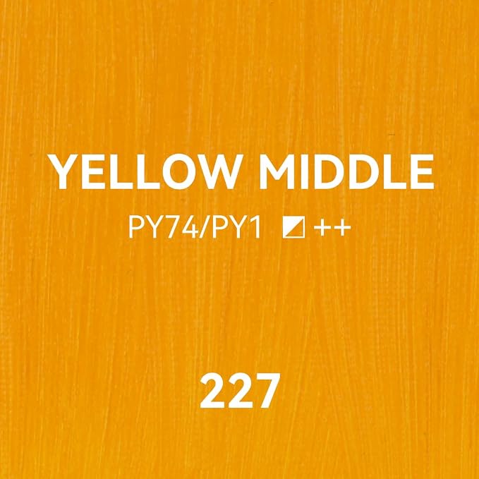 PHOENIX Yellow Middle Oil Paint - Studio Oil Paint Single Large Tube - 170ml / 5.75 Fl oz. Yellow Middle 227