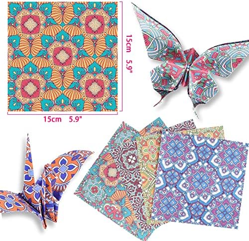 Origami Paper 6x6" Double Sided 50 Sheets 10 Colors Origami Kit,Craft Paper