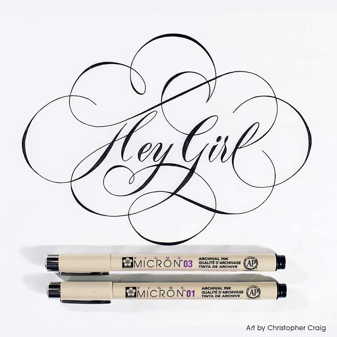 SAKURA Pigma Micron Black Ink Multi-tip Set, 10 Pack | Archival Black Ink Pens for Writing, Illustration & Journaling, Great for Artists, Crafters & DIY Gift Projects