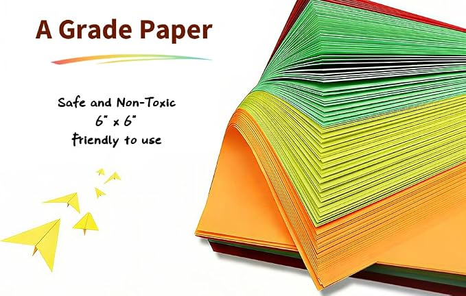 Origami Paper 160 Sheets 6 x 6 Inch Square Double Sided Folding Paper
