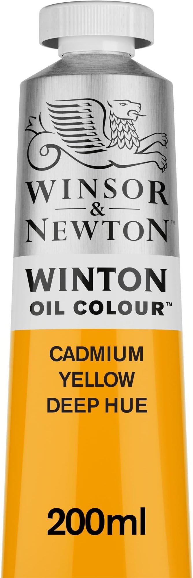 Winsor & Newton Winton Oil Color, 200ml Tube, Cadmium Yellow Deep Hue | High-quality pigments, Durable, Lightfast, Permanent, Uniform Consistency, Great Pigment Load
