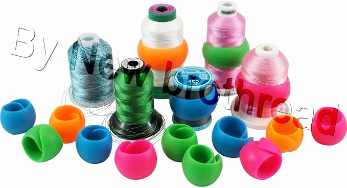 New Brothread 100pcs Thread Spool Huggers | Thread Spool Savers, Prevent Tails from Unwinding, No Loose Ends for Sewing and Embroidery Machine Thread Spools