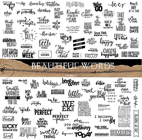 Doraking 90PCS Vintage Nice Words Sentences Sweet Happiness Stickers