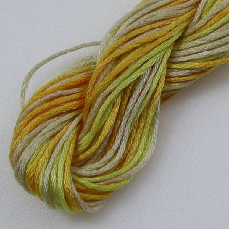 KCS Big skeins of 25 Meters Size 25 Color Variegated Cross Stitch Stranded Threads,6 skeins,4080